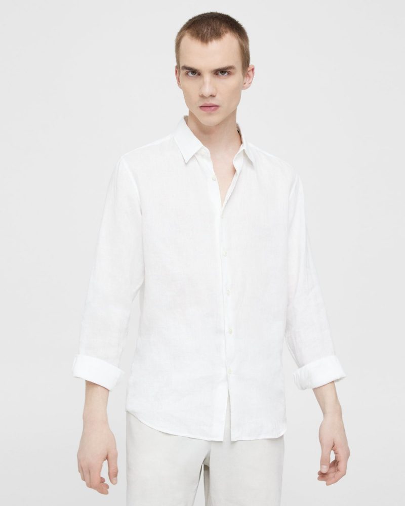 Theory Irving Shirt in Relaxed Linen